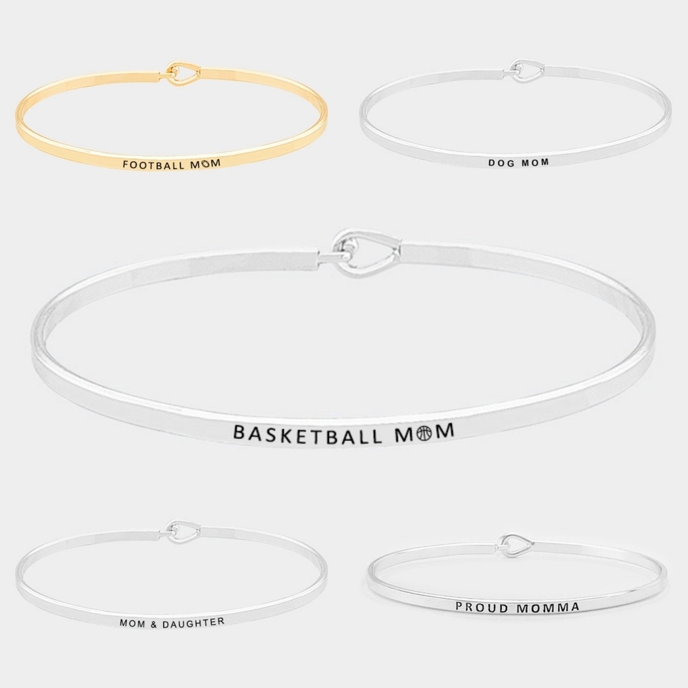 Bracelets bangles thin dainty inspirtional message - Picture 3 of 3